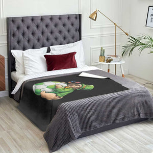 Lucky Pug Soccer Lover Throw Blanket St Paddys Day Irish Football Gift TS12 Print Your Wear