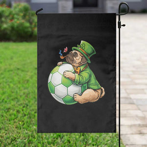 Lucky Pug Soccer Lover Garden Flag St Paddys Day Irish Football Gift TS12 Print Your Wear