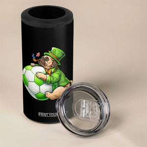 Lucky Pug Soccer Lover 4 in 1 Can Cooler Tumbler St Paddys Day Irish Football Gift TS12 Print Your Wear