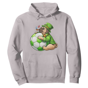 Lucky Pug Soccer Lover Hoodie St Paddys Day Irish Football Gift TS12 Ice Gray Print Your Wear