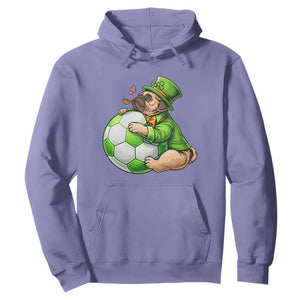 Lucky Pug Soccer Lover Hoodie St Paddys Day Irish Football Gift TS12 Violet Print Your Wear