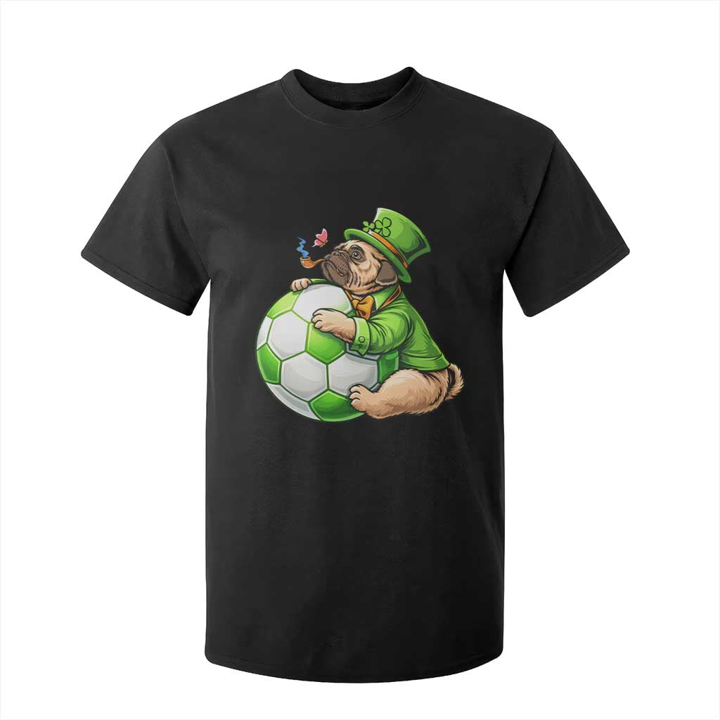 Lucky Pug Soccer Lover T Shirt For Kid St Paddys Day Irish Football Gift TS12 Black Print Your Wear
