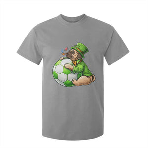 Lucky Pug Soccer Lover T Shirt For Kid St Paddys Day Irish Football Gift TS12 Sport Gray Print Your Wear