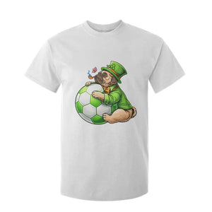 Lucky Pug Soccer Lover T Shirt For Kid St Paddys Day Irish Football Gift TS12 White Print Your Wear