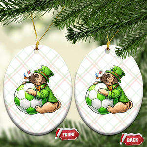 Lucky Pug Soccer Lover Ceramic Ornament St Paddys Day Irish Football Gift TS12 Print Your Wear