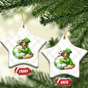 Lucky Pug Soccer Lover Ceramic Ornament St Paddys Day Irish Football Gift TS12 Print Your Wear