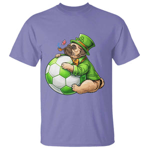 Lucky Pug Soccer Lover T Shirt St Paddys Day Irish Football Gift TS12 Violet Print Your Wear