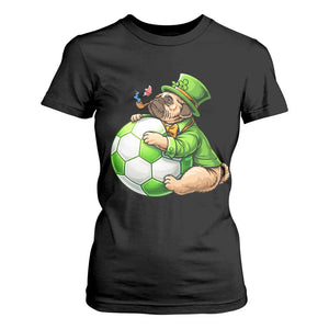 Lucky Pug Soccer Lover T Shirt For Women St Paddys Day Irish Football Gift TS12 Black Print Your Wear