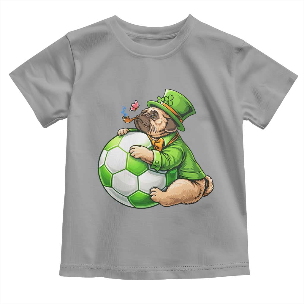 Lucky Pug Soccer Lover Toddler T Shirt St Paddys Day Irish Football Gift TS12 Sport Gray Print Your Wear