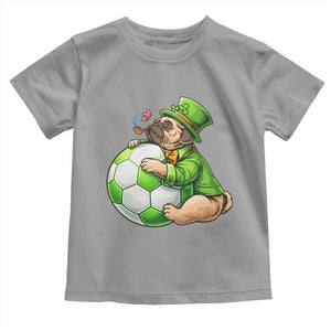 Lucky Pug Soccer Lover Toddler T Shirt St Paddys Day Irish Football Gift TS12 Sport Gray Print Your Wear