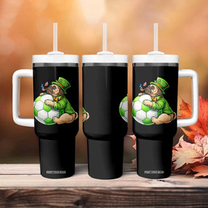 Lucky Pug Soccer Lover Tumbler With Handle St Paddys Day Irish Football Gift TS12 Print Your Wear
