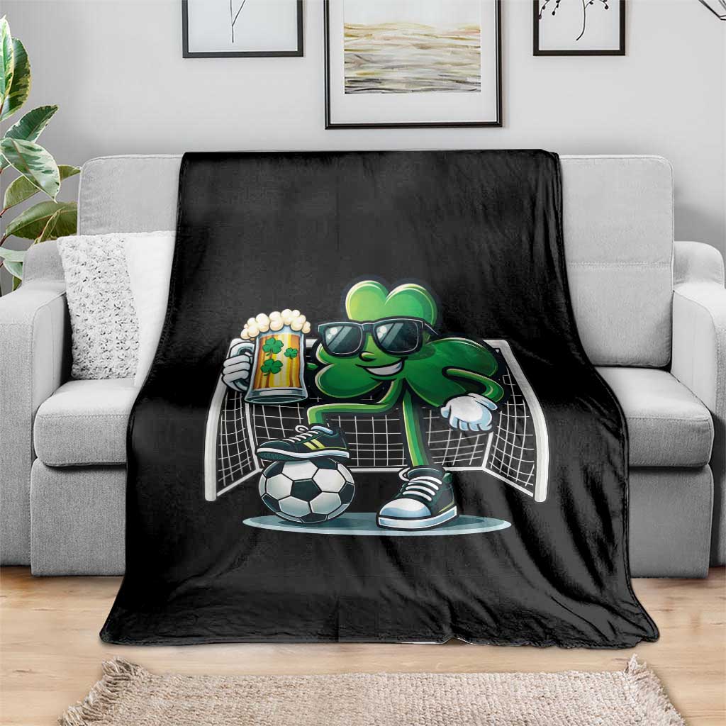 Funny Irish Shamrock Dabbing Soccer Throw Blanket St Patricks Day TS12 Print Your Wear
