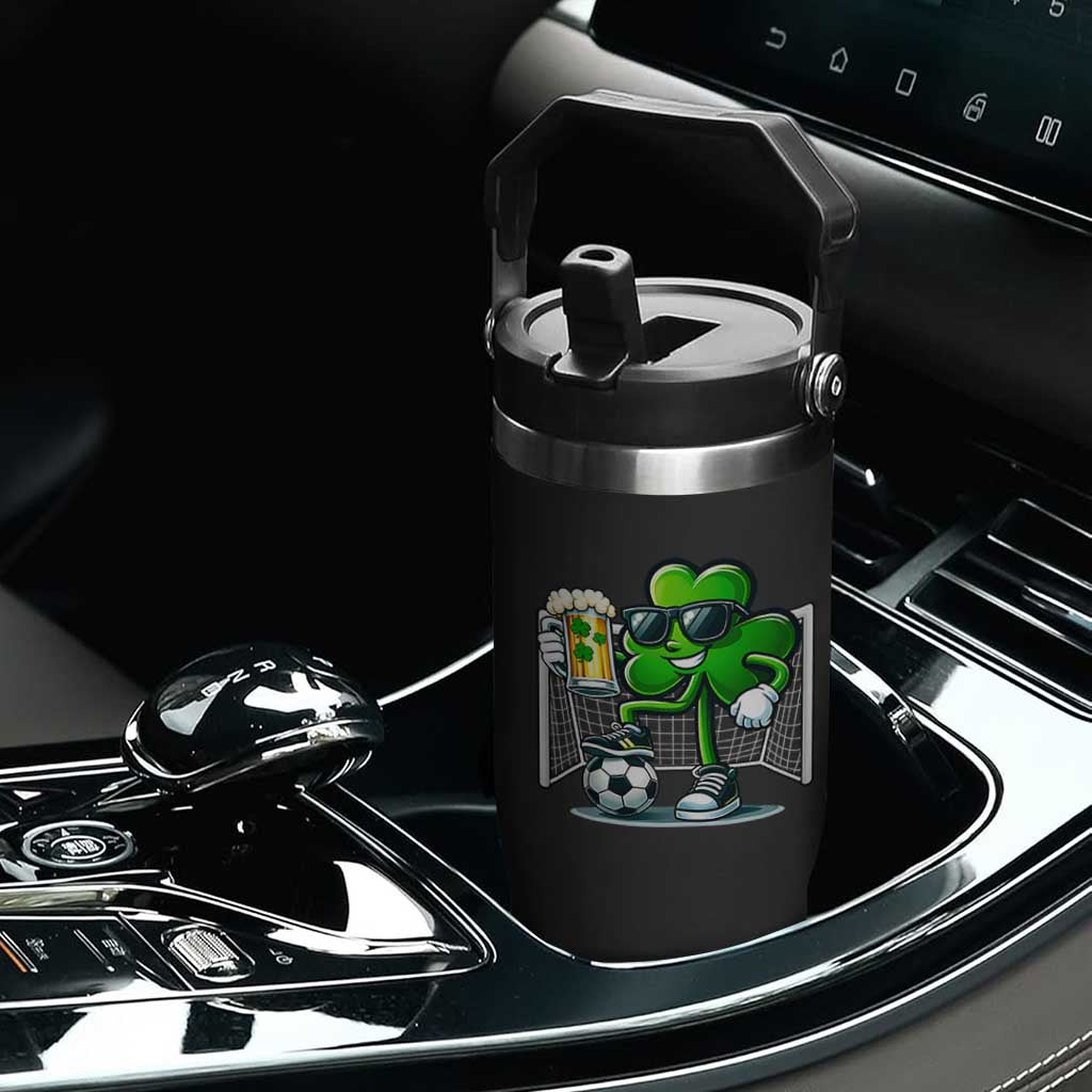Funny Irish Shamrock Dabbing Soccer Flip Straw Tumbler St Patricks Day TS12 Print Your Wear
