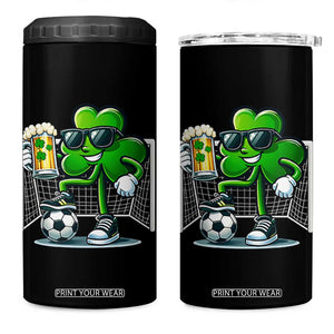 Funny Irish Shamrock Dabbing Soccer 4 in 1 Can Cooler Tumbler St Patricks Day TS12 One Size: 16 oz Black Print Your Wear