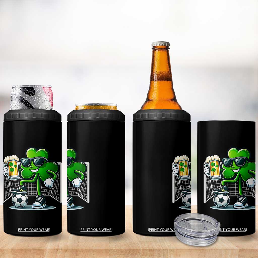 Funny Irish Shamrock Dabbing Soccer 4 in 1 Can Cooler Tumbler St Patricks Day TS12 Print Your Wear
