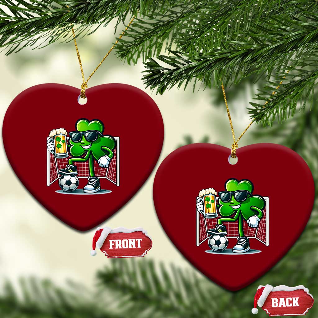 Funny Irish Shamrock Dabbing Soccer Ceramic Ornament St Patricks Day TS12 Print Your Wear