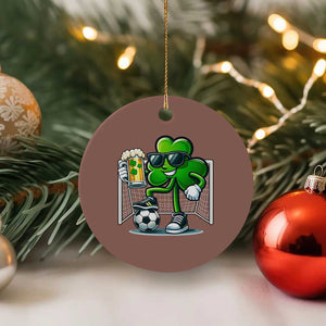 Funny Irish Shamrock Dabbing Soccer Ceramic Ornament St Patricks Day TS12 1pc Mocha Print Your Wear