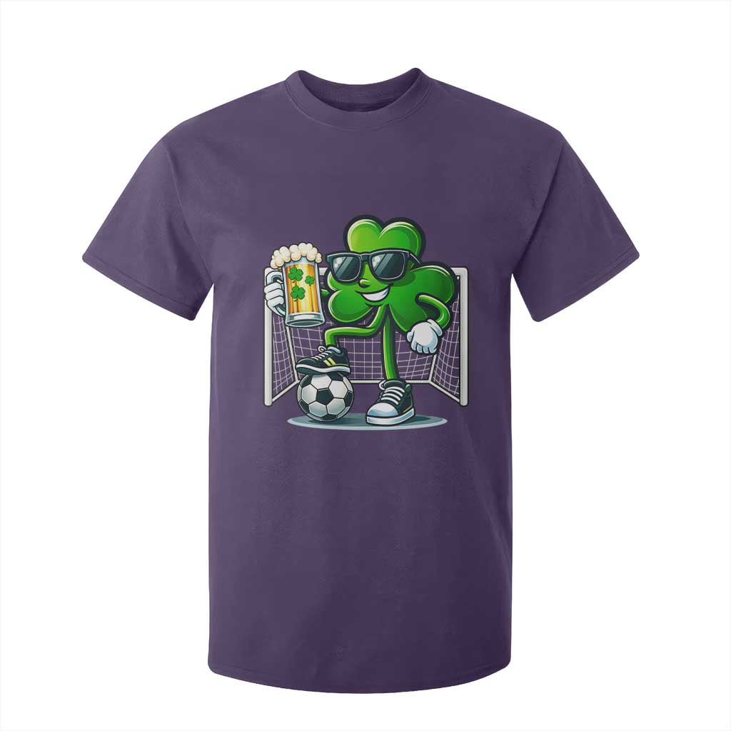 Funny Irish Shamrock Dabbing Soccer T Shirt For Kid St Patricks Day TS12 Purple Print Your Wear