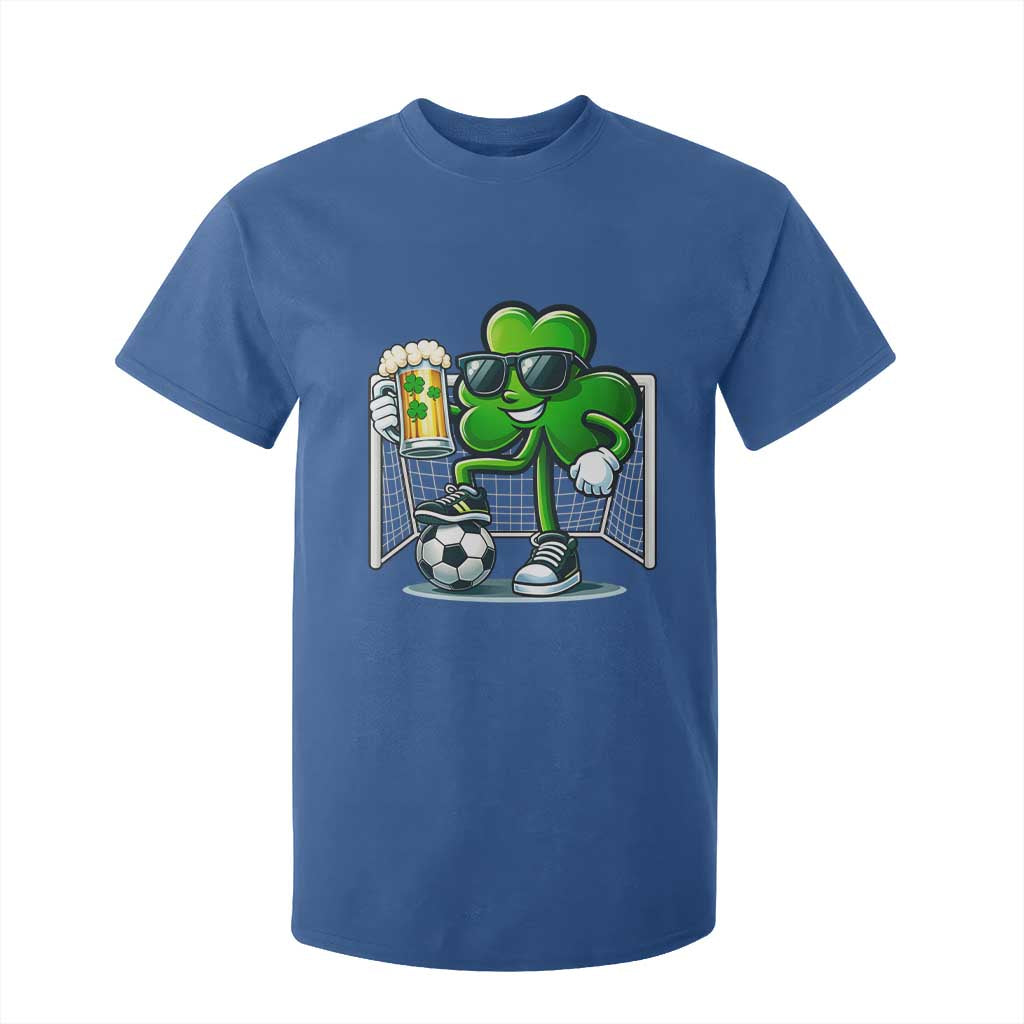 Funny Irish Shamrock Dabbing Soccer T Shirt For Kid St Patricks Day TS12 Royal Blue Print Your Wear