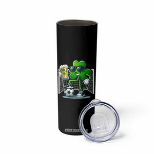 Funny Irish Shamrock Dabbing Soccer Skinny Tumbler St Patricks Day TS12 Print Your Wear