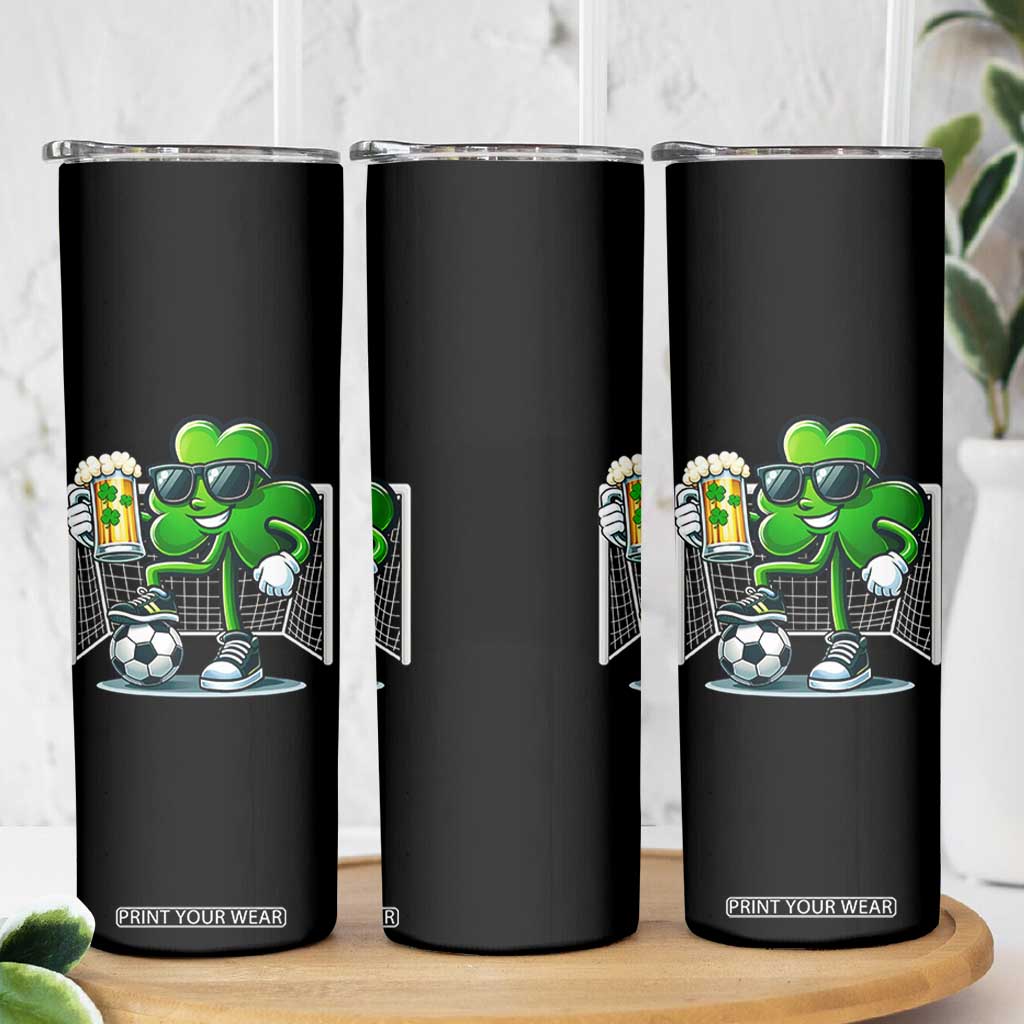 Funny Irish Shamrock Dabbing Soccer Skinny Tumbler St Patricks Day TS12 Print Your Wear
