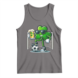 Funny Irish Shamrock Dabbing Soccer Tank Top St Patricks Day TS12 Deep Heather Print Your Wear