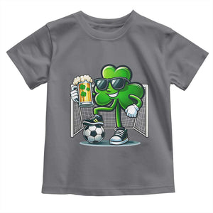 Funny Irish Shamrock Dabbing Soccer Toddler T Shirt St Patricks Day TS12 Charcoal Print Your Wear