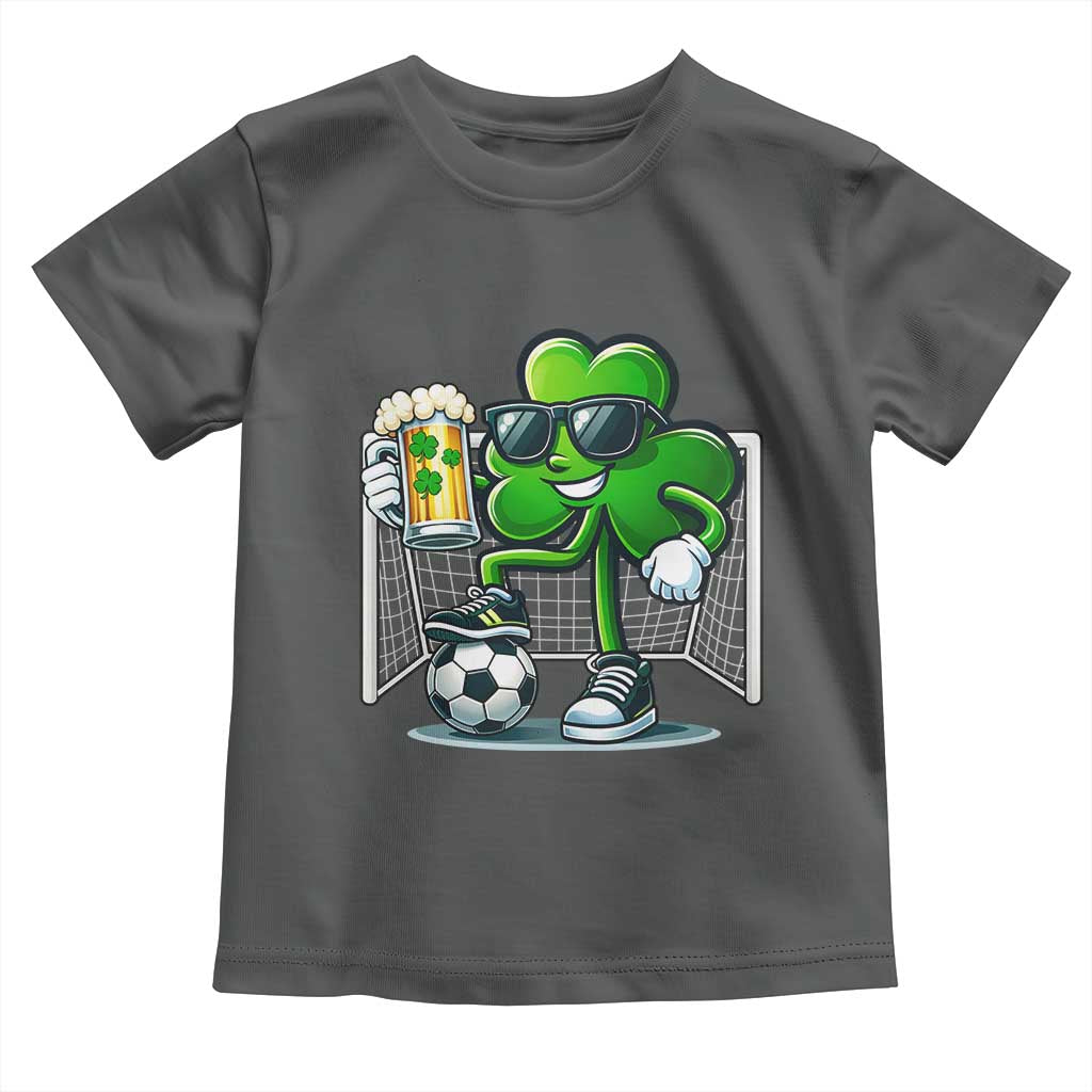 Funny Irish Shamrock Dabbing Soccer Toddler T Shirt St Patricks Day TS12 Dark Heather Print Your Wear