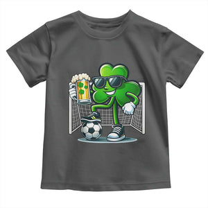 Funny Irish Shamrock Dabbing Soccer Toddler T Shirt St Patricks Day TS12 Dark Heather Print Your Wear