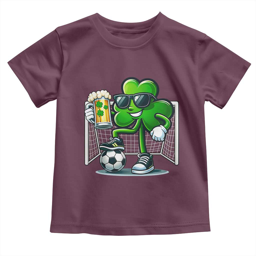 Funny Irish Shamrock Dabbing Soccer Toddler T Shirt St Patricks Day TS12 Maroon Print Your Wear