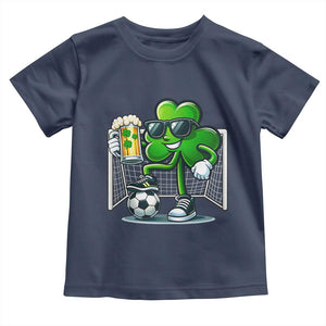 Funny Irish Shamrock Dabbing Soccer Toddler T Shirt St Patricks Day TS12 Navy Print Your Wear