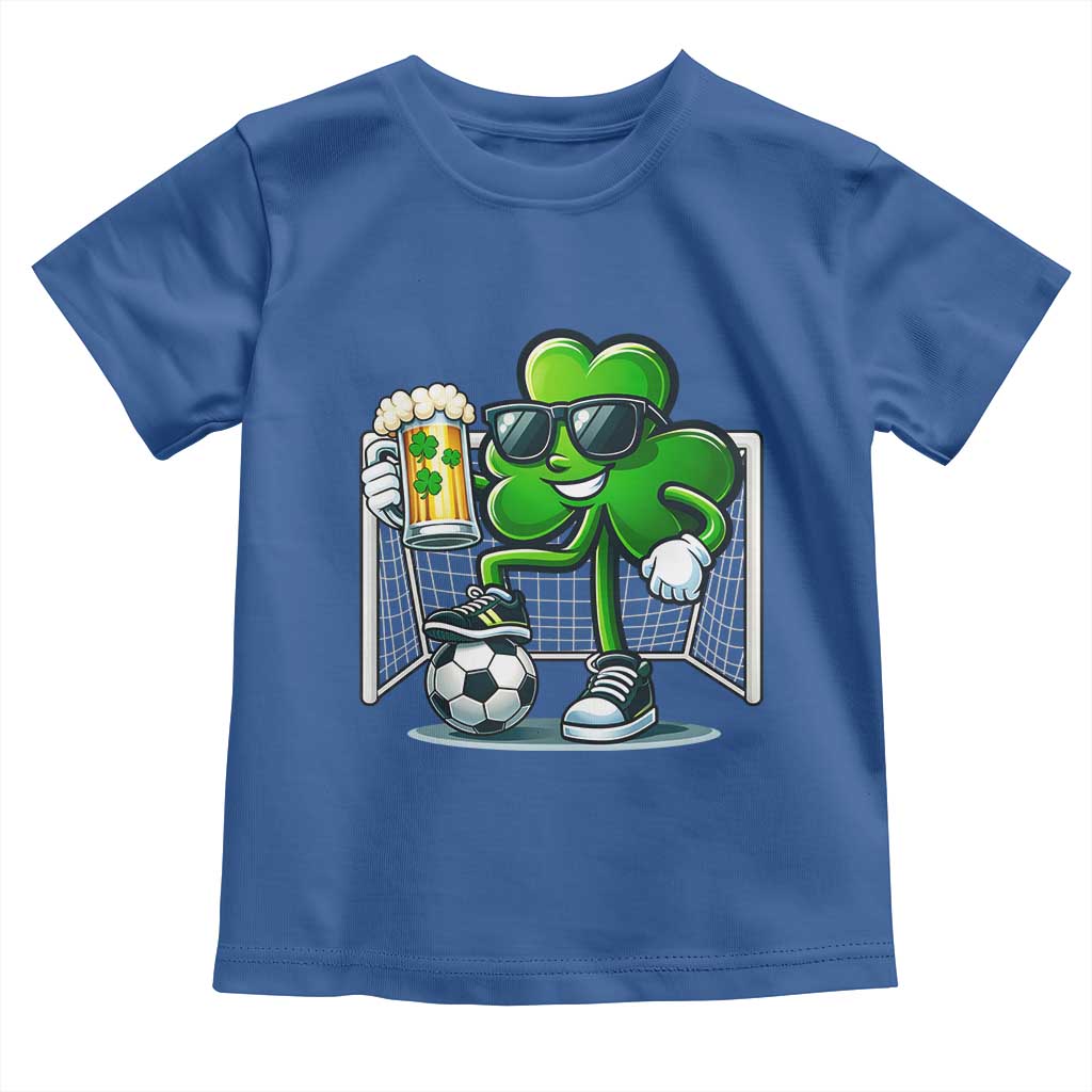 Funny Irish Shamrock Dabbing Soccer Toddler T Shirt St Patricks Day TS12 Royal Blue Print Your Wear