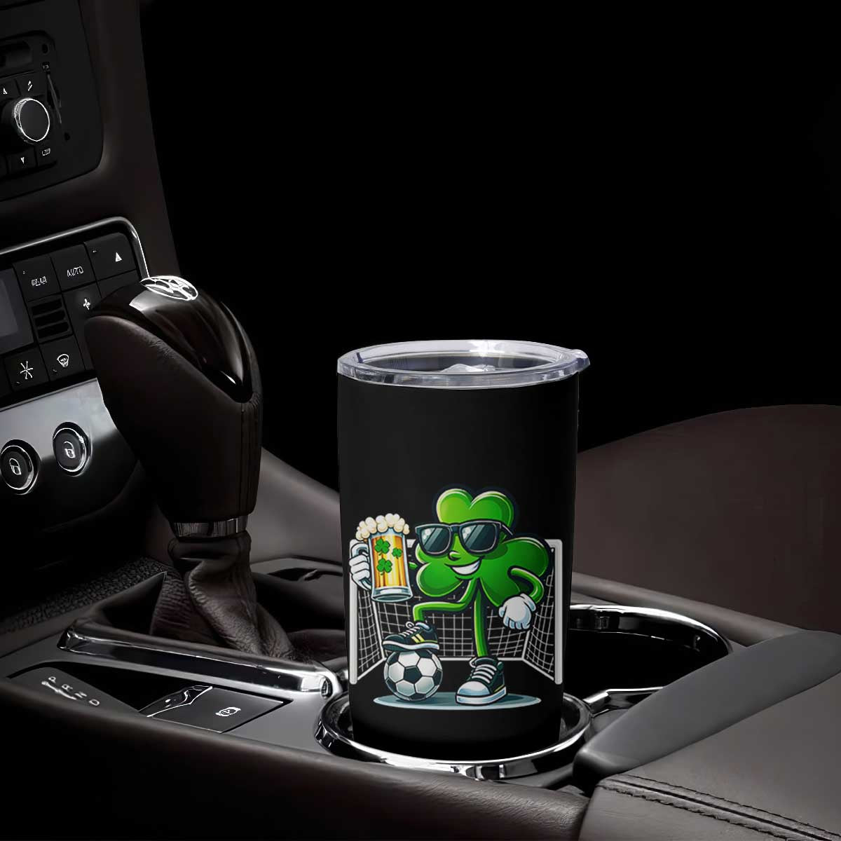 Funny Irish Shamrock Dabbing Soccer Tumbler Cup St Patricks Day TS12 Print Your Wear