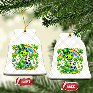 Cute Dinosaur Soccer Player Ceramic Ornament St Patricks Day Dino Lover TS12 Print Your Wear