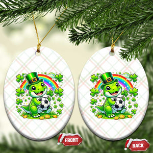 Cute Dinosaur Soccer Player Ceramic Ornament St Patricks Day Dino Lover TS12 Print Your Wear