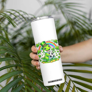 Cute Dinosaur Soccer Player Skinny Tumbler St Patricks Day Dino Lover TS12 Print Your Wear