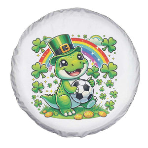 Cute Dinosaur Soccer Player Spare Tire Cover St Patricks Day Dino Lover TS12 Print Your Wear