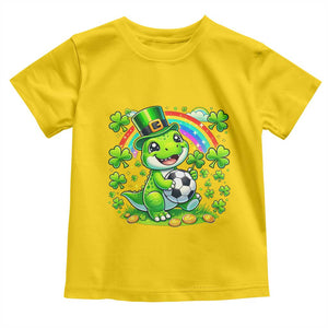 Cute Dinosaur Soccer Player Toddler T Shirt St Patricks Day Dino Lover TS12 Daisy Print Your Wear