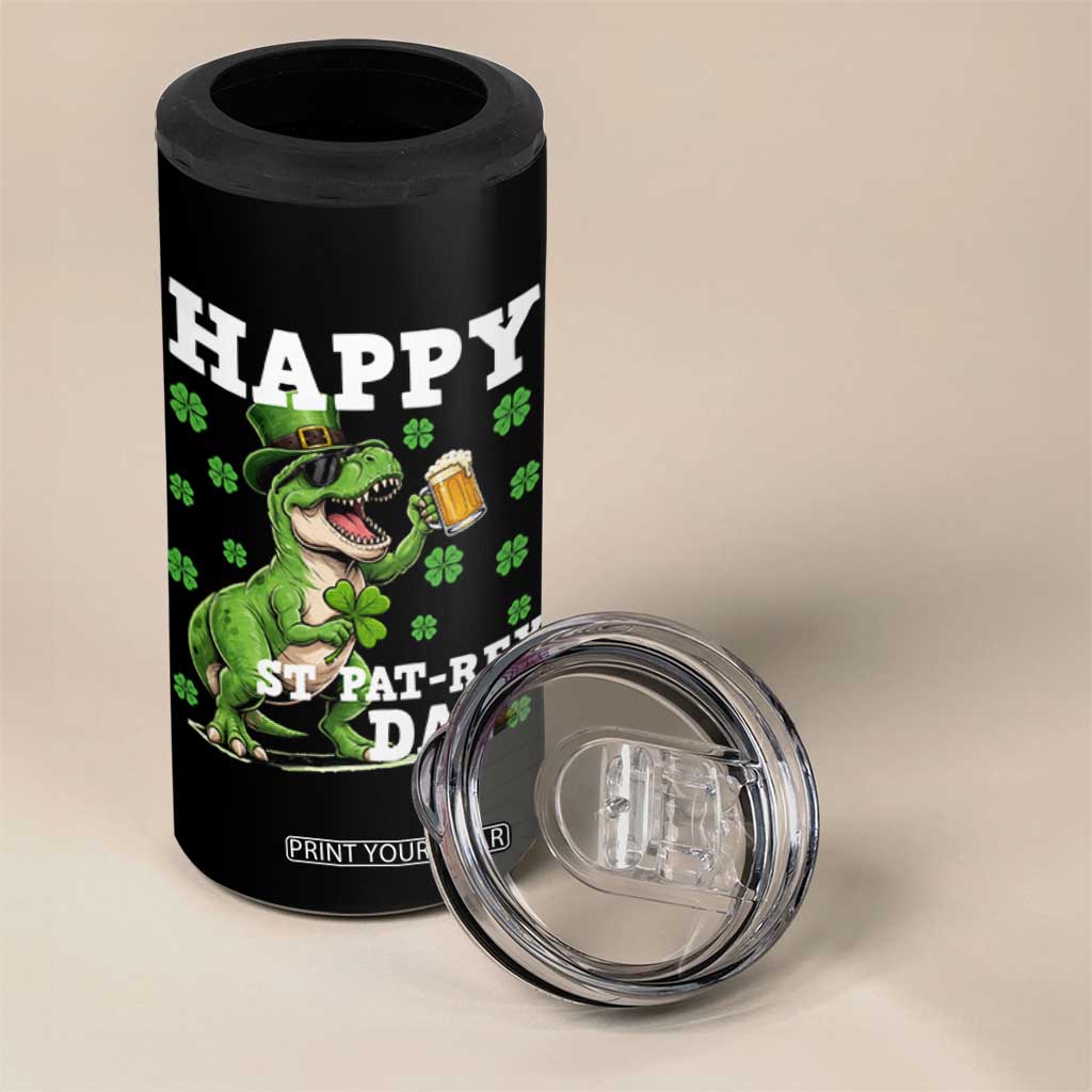 Happy St Pat Rex Day 4 in 1 Can Cooler Tumbler Funny Dinosaur Drinking Beer TS12 Print Your Wear