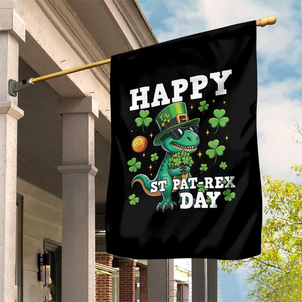 Happy St Pat Rex Day Garden Flag St Patricks Day Dino Lover TS12 Print Your Wear