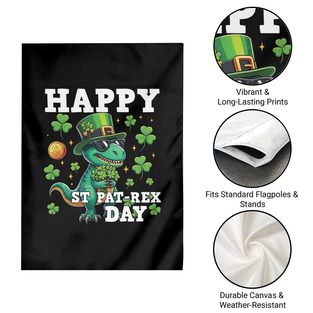 Happy St Pat Rex Day Garden Flag St Patricks Day Dino Lover TS12 Print Your Wear