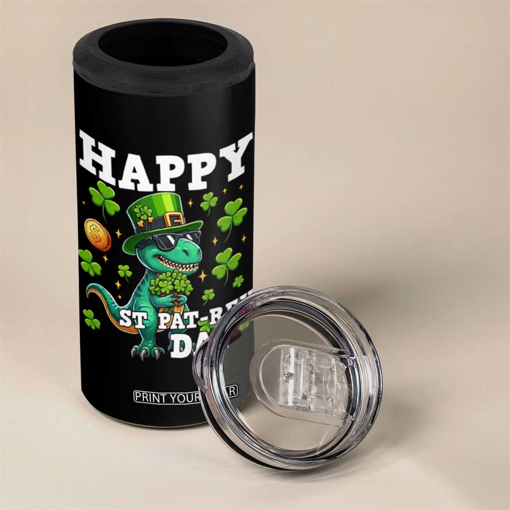 Happy St Pat Rex Day 4 in 1 Can Cooler Tumbler St Patricks Day Dino Lover TS12 Print Your Wear