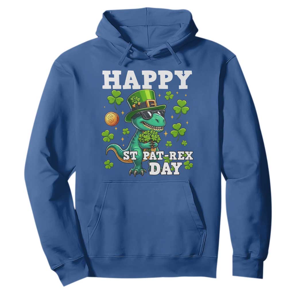 Happy St Pat Rex Day Hoodie St Patricks Day Dino Lover TS12 Royal Blue Print Your Wear