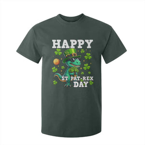 Happy St Pat Rex Day T Shirt For Kid St Patricks Day Dino Lover TS12 Dark Forest Green Print Your Wear