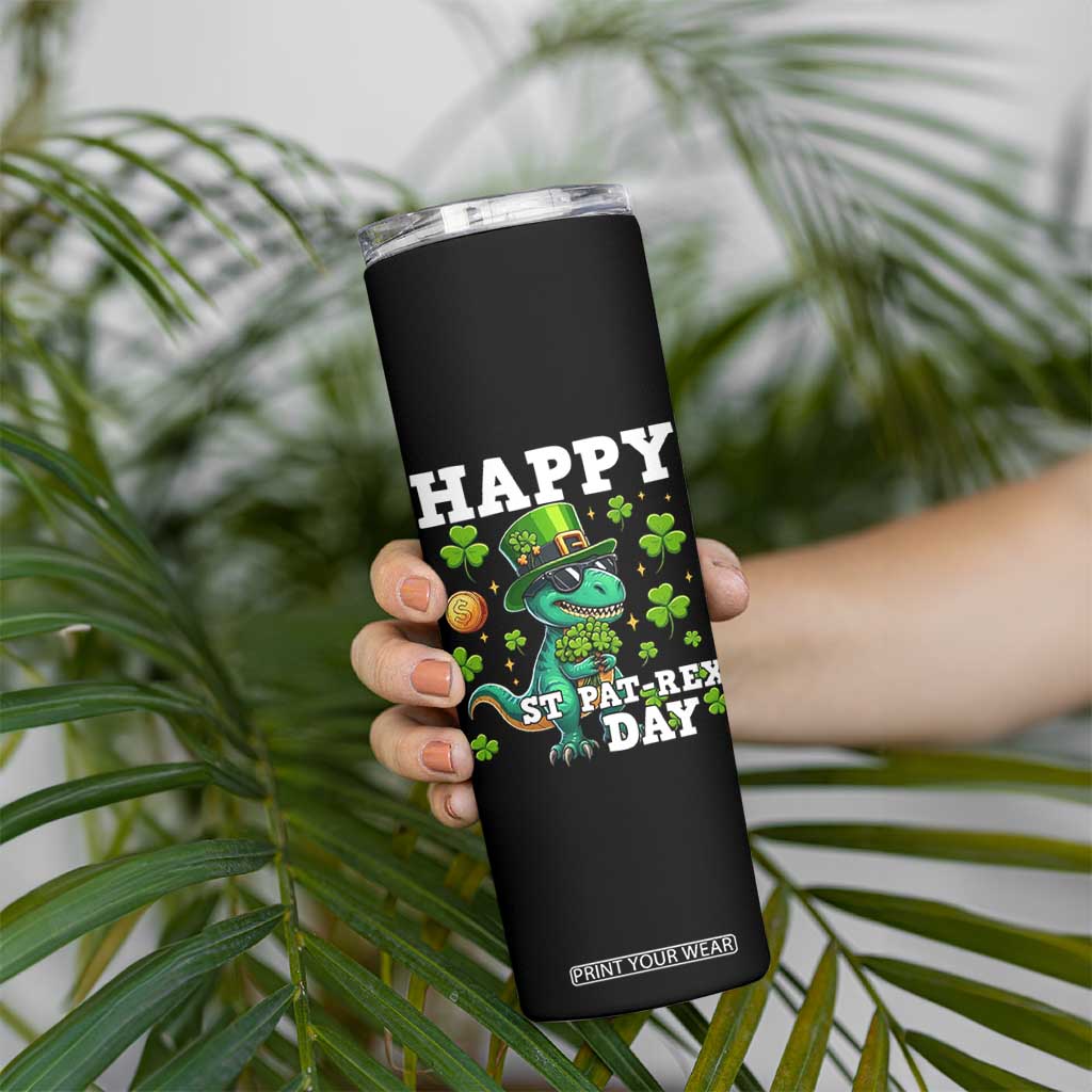 Happy St Pat Rex Day Skinny Tumbler St Patricks Day Dino Lover TS12 Print Your Wear