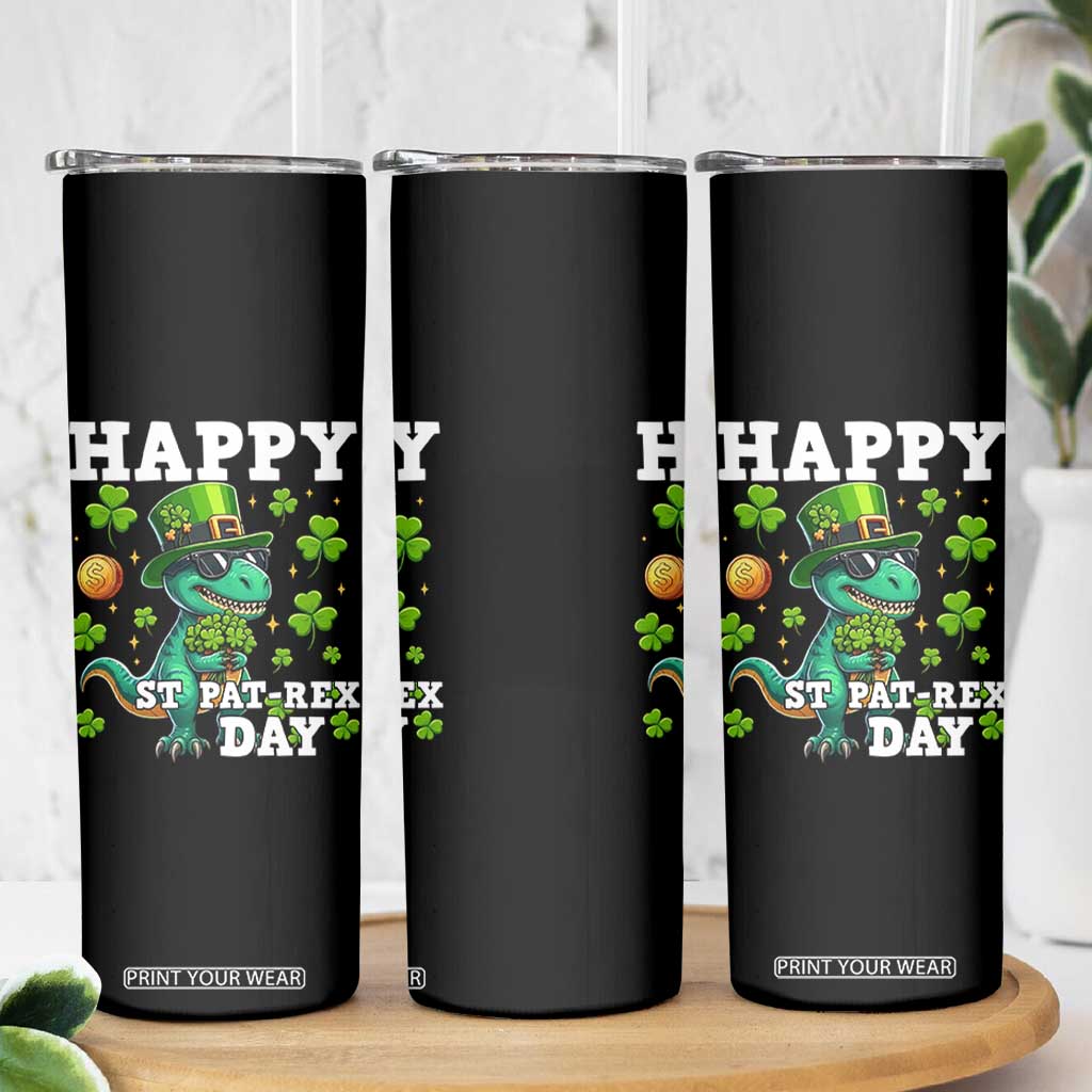 Happy St Pat Rex Day Skinny Tumbler St Patricks Day Dino Lover TS12 Print Your Wear