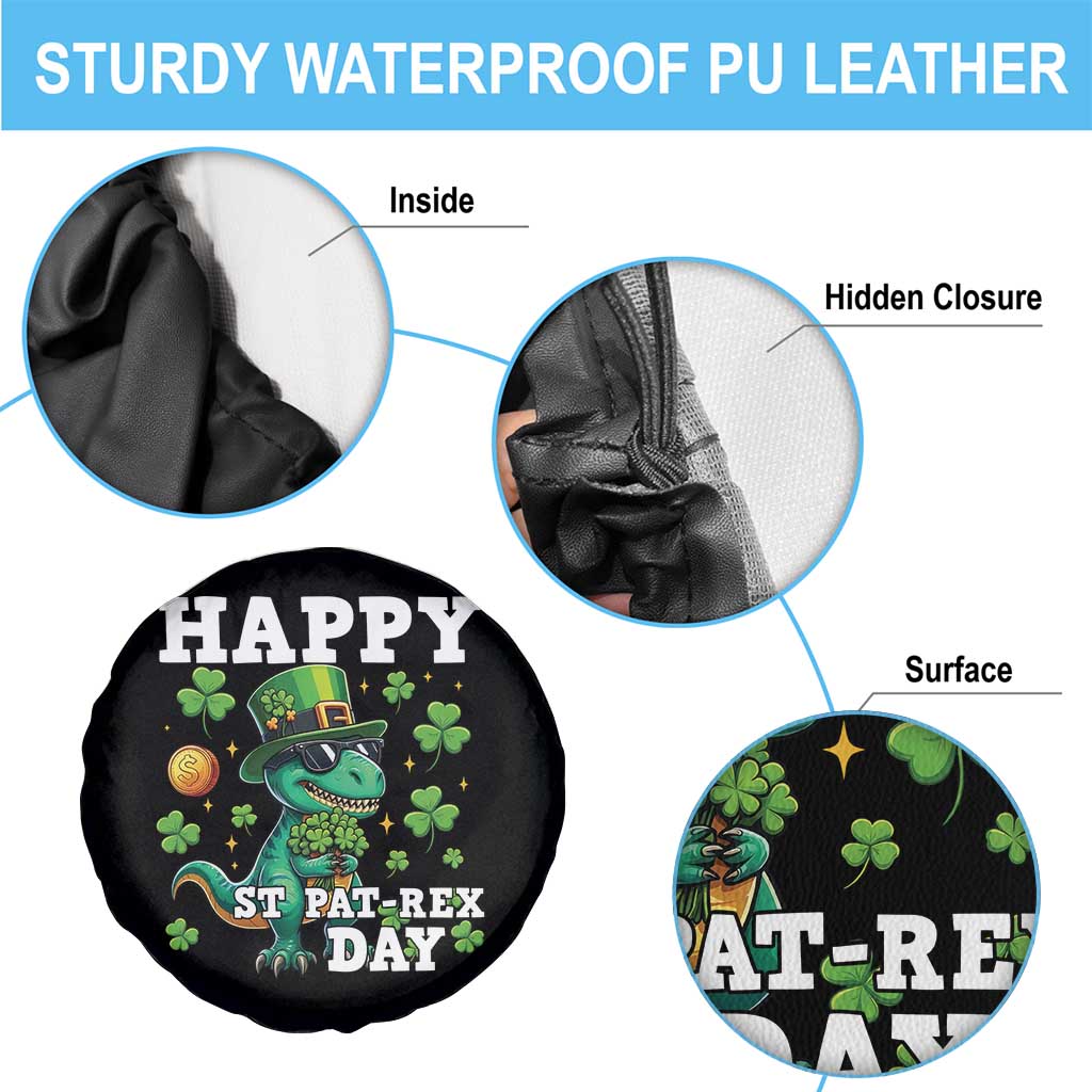 Happy St Pat Rex Day Spare Tire Cover St Patricks Day Dino Lover TS12 Print Your Wear