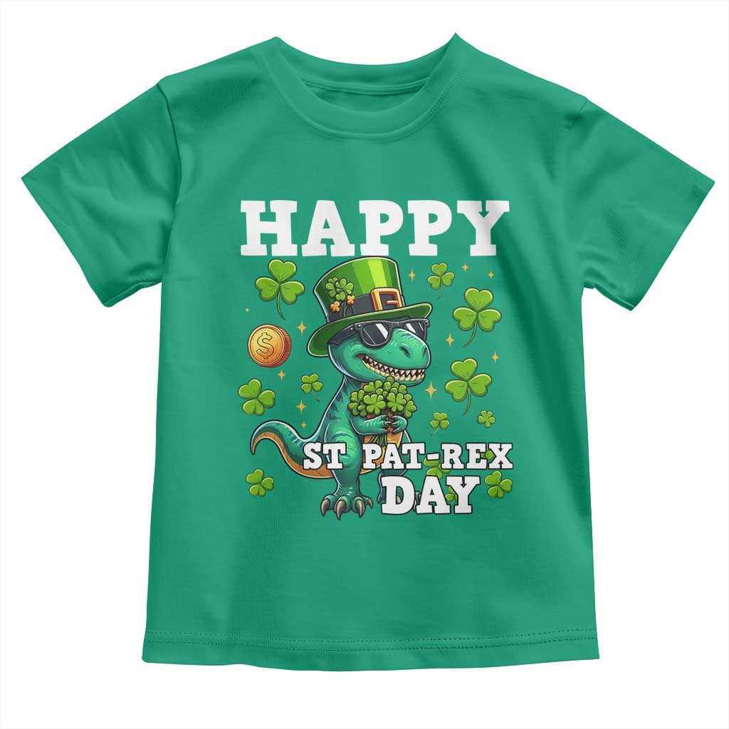 Happy St Pat Rex Day Toddler T Shirt St Patricks Day Dino Lover TS12 Irish Green Print Your Wear
