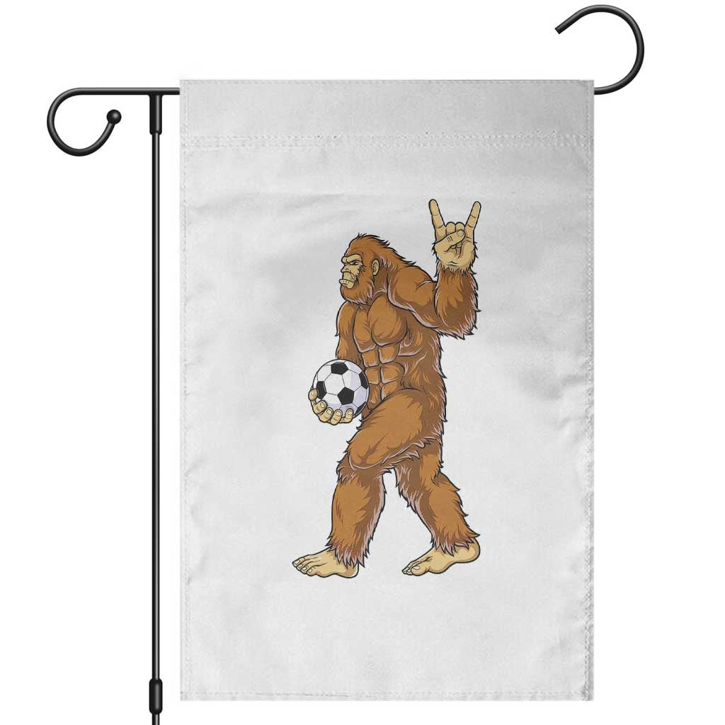 Funny Bigfoot Soccer Player Garden Flag Folklore Cryptid Gift TS12 White Print Your Wear