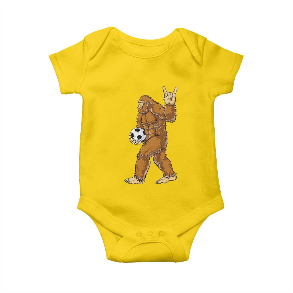 Funny Bigfoot Soccer Player Baby Onesie Folklore Cryptid Gift TS12 Daisy Print Your Wear